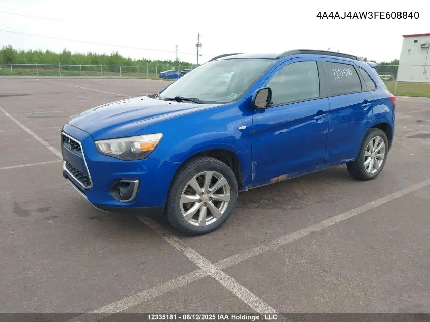 2015 Mitsubishi Rvr Gt VIN: 4A4AJ4AW3FE608840 Lot: 12335181