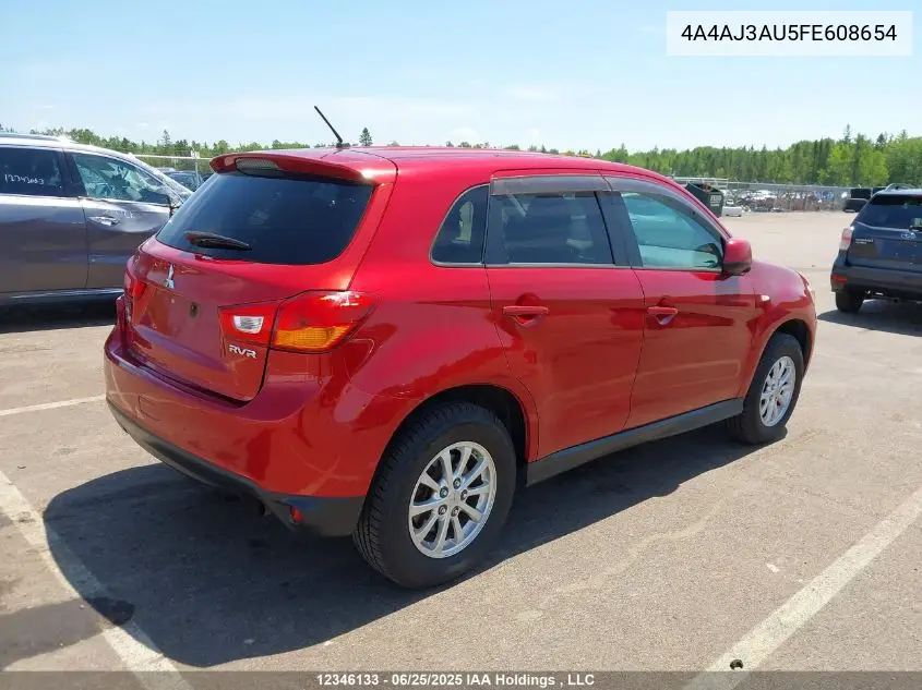 2015 Mitsubishi Rvr Se VIN: 4A4AJ3AU5FE608654 Lot: 12346133