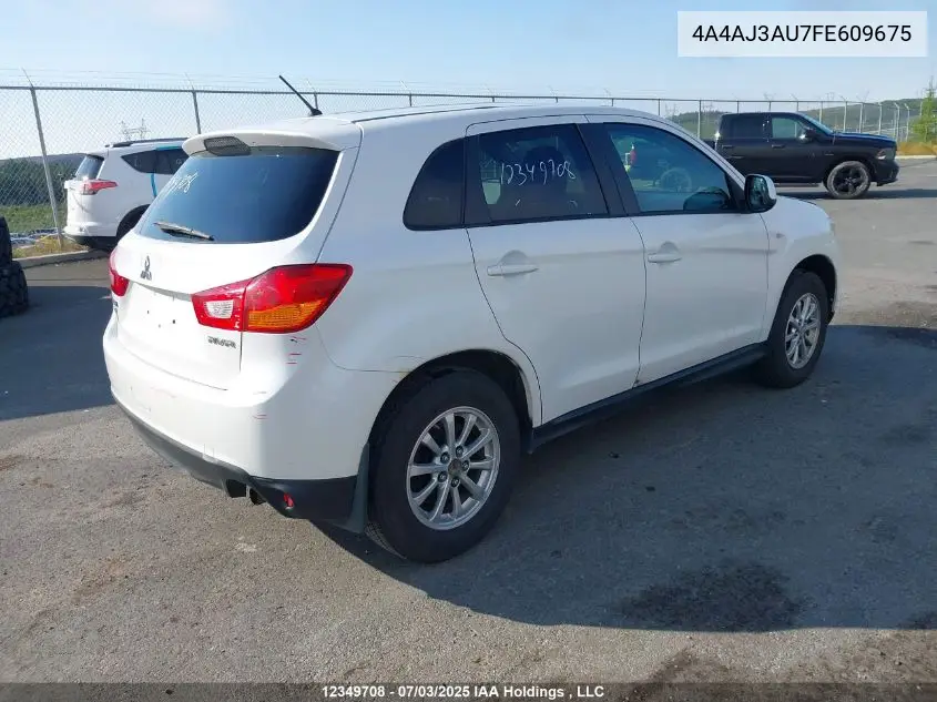 2015 Mitsubishi Rvr Se VIN: 4A4AJ3AU7FE609675 Lot: 12349708