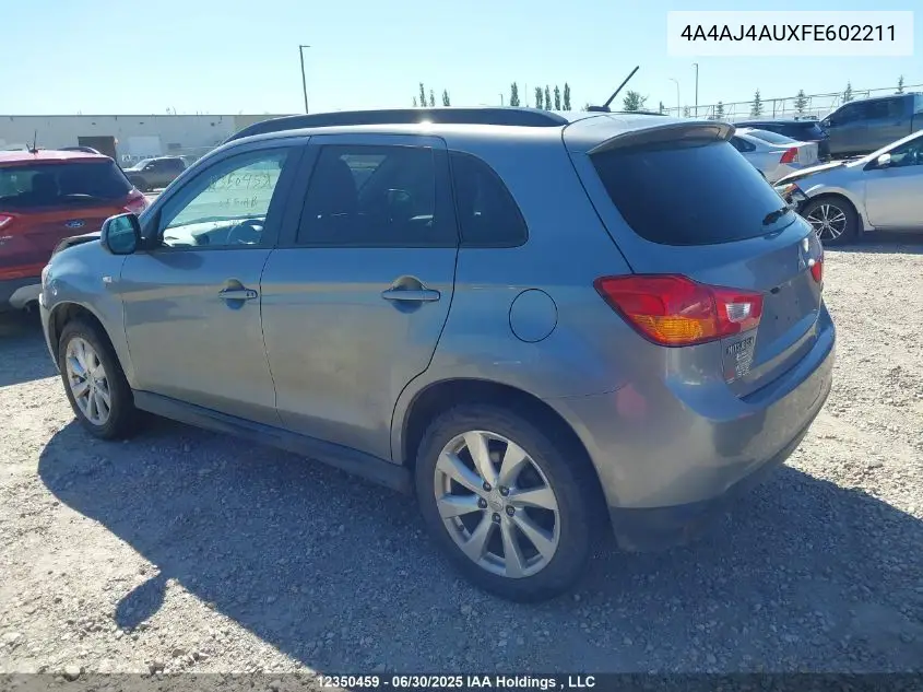 2015 Mitsubishi Rvr Gt/Se VIN: 4A4AJ4AUXFE602211 Lot: 12350459