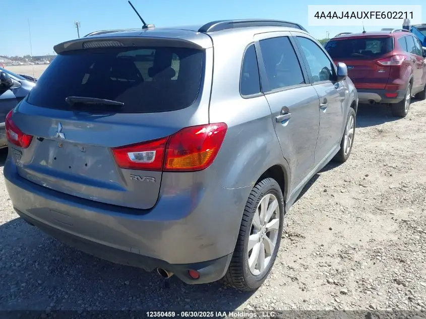 2015 Mitsubishi Rvr Gt/Se VIN: 4A4AJ4AUXFE602211 Lot: 12350459