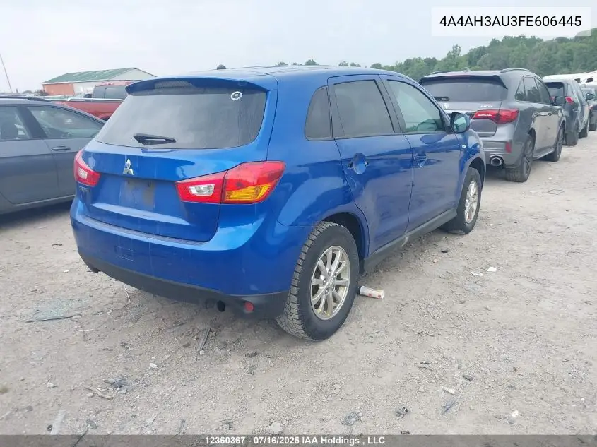 2015 Mitsubishi Rvr Es/Se VIN: 4A4AH3AU3FE606445 Lot: 12360367