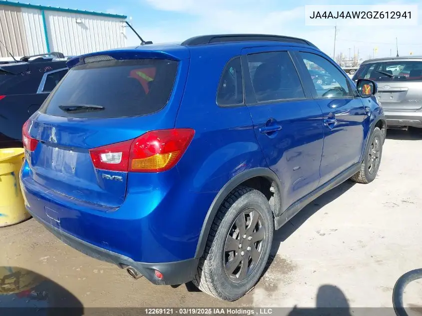 2016 Mitsubishi Rvr Gt VIN: JA4AJ4AW2GZ612941 Lot: 12269121