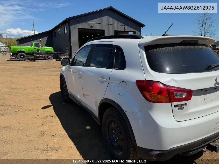 2016 Mitsubishi Rvr Gt VIN: JA4AJ4AW8GZ612975 Lot: 12315360