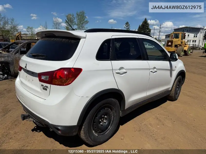 2016 Mitsubishi Rvr Gt VIN: JA4AJ4AW8GZ612975 Lot: 12315360