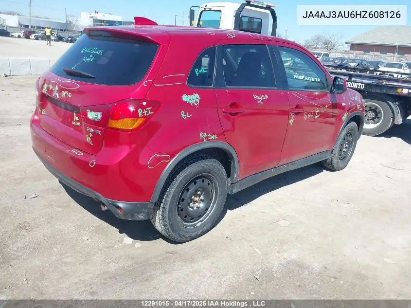 2017 Mitsubishi Rvr Se VIN: JA4AJ3AU6HZ608126 Lot: 12291015