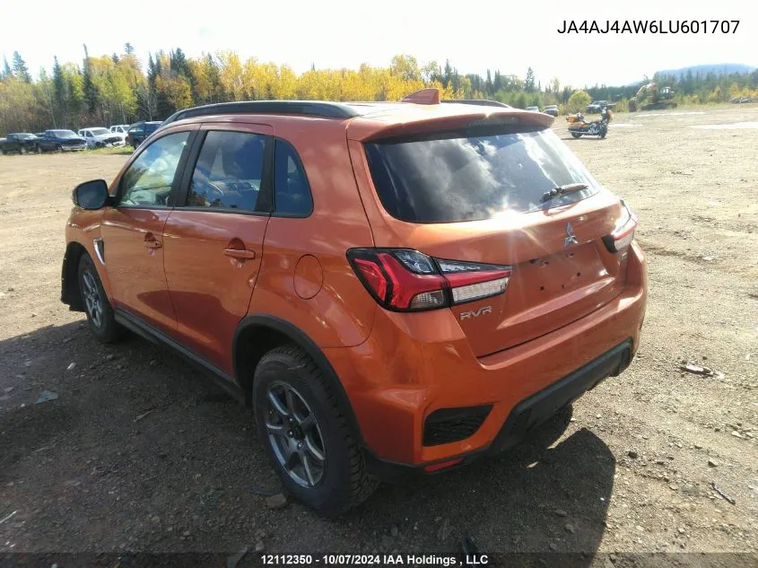 2020 Mitsubishi Rvr VIN: JA4AJ4AW6LU601707 Lot: 12112350