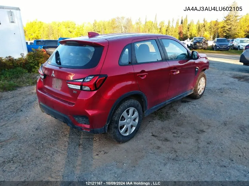 2020 Mitsubishi Rvr VIN: JA4AJ3AU4LU602105 Lot: 12121167