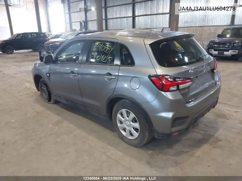 2020 Mitsubishi Rvr Es/Se VIN: JA4AJ3AU1LU604278 Lot: 12340884
