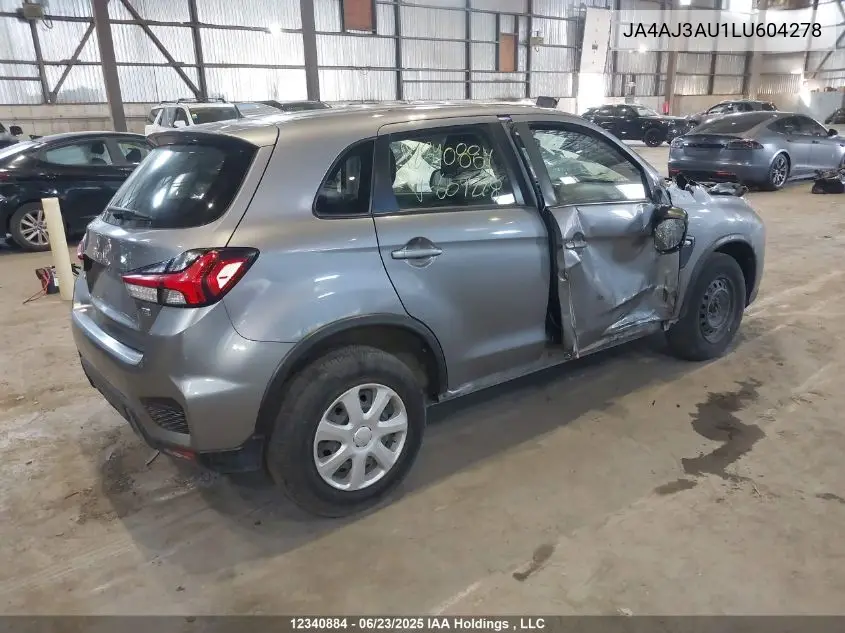 2020 Mitsubishi Rvr Es/Se VIN: JA4AJ3AU1LU604278 Lot: 12340884