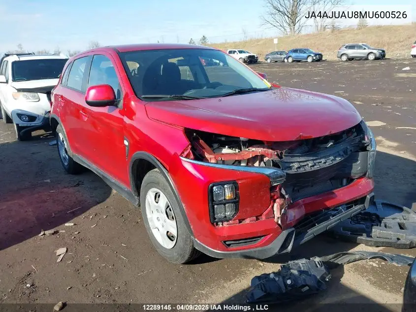 2021 Mitsubishi Rvr Es VIN: JA4AJUAU8MU600526 Lot: 12289145
