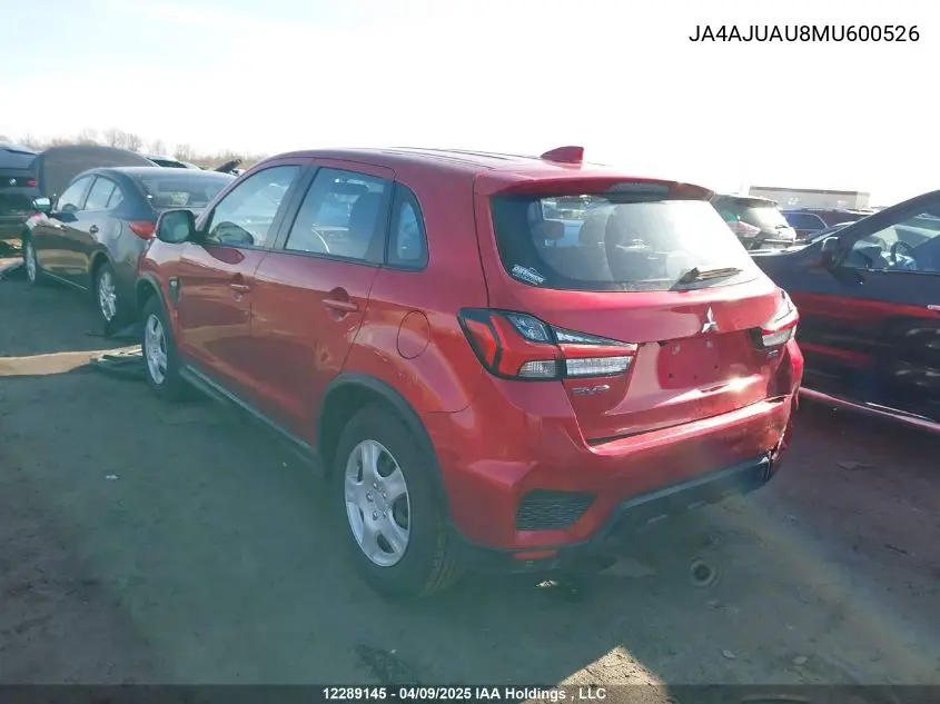 2021 Mitsubishi Rvr Es VIN: JA4AJUAU8MU600526 Lot: 12289145