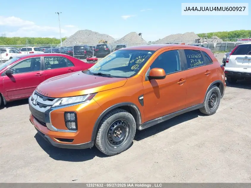 2021 Mitsubishi Rvr Es VIN: JA4AJUAU4MU600927 Lot: 12321632
