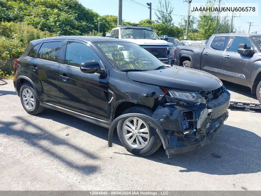 2022 Mitsubishi Rvr VIN: JA4AHUAU6NU606578 Lot: 12084848
