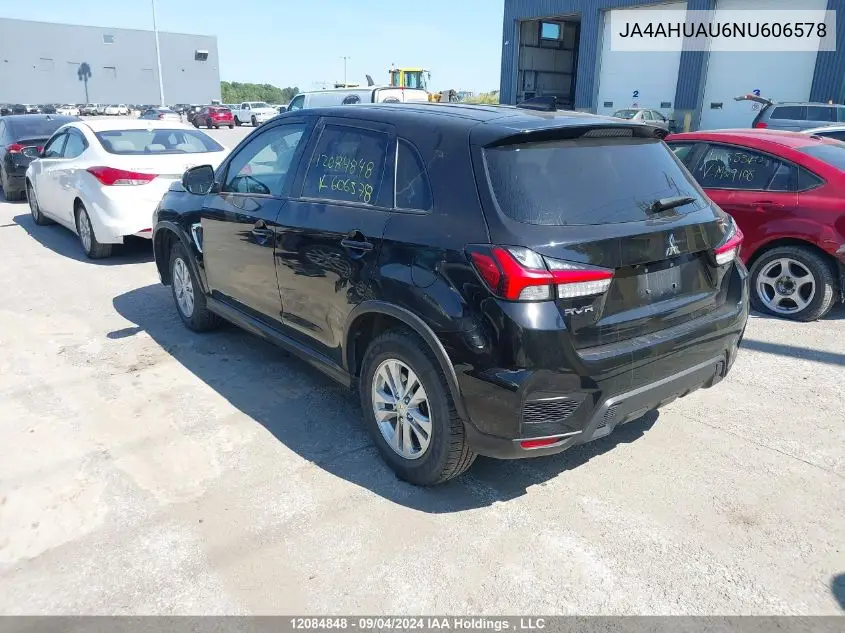 2022 Mitsubishi Rvr VIN: JA4AHUAU6NU606578 Lot: 12084848