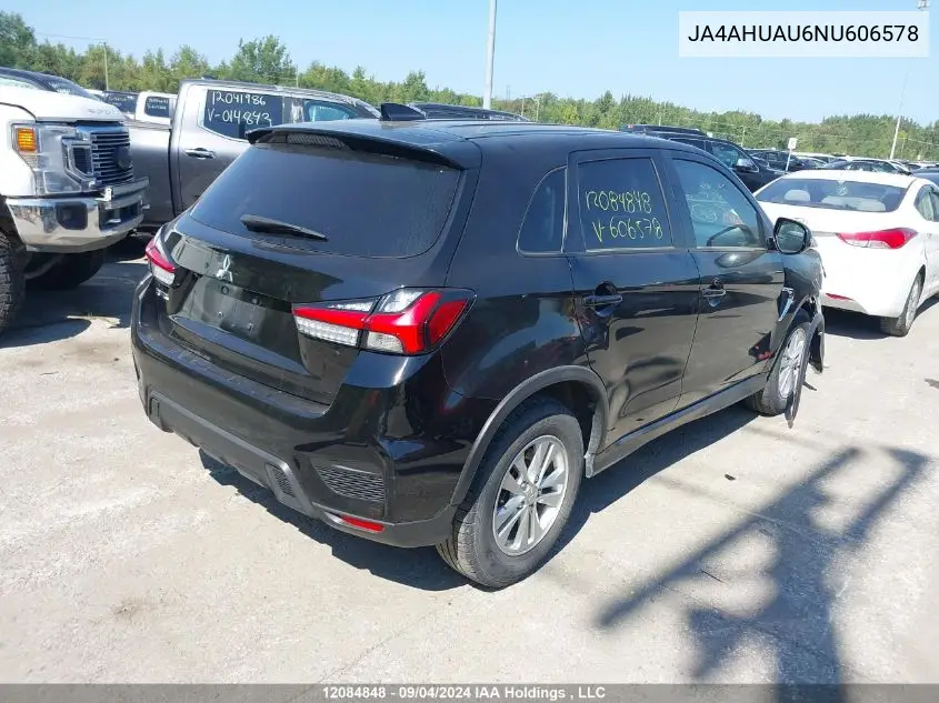2022 Mitsubishi Rvr VIN: JA4AHUAU6NU606578 Lot: 12084848