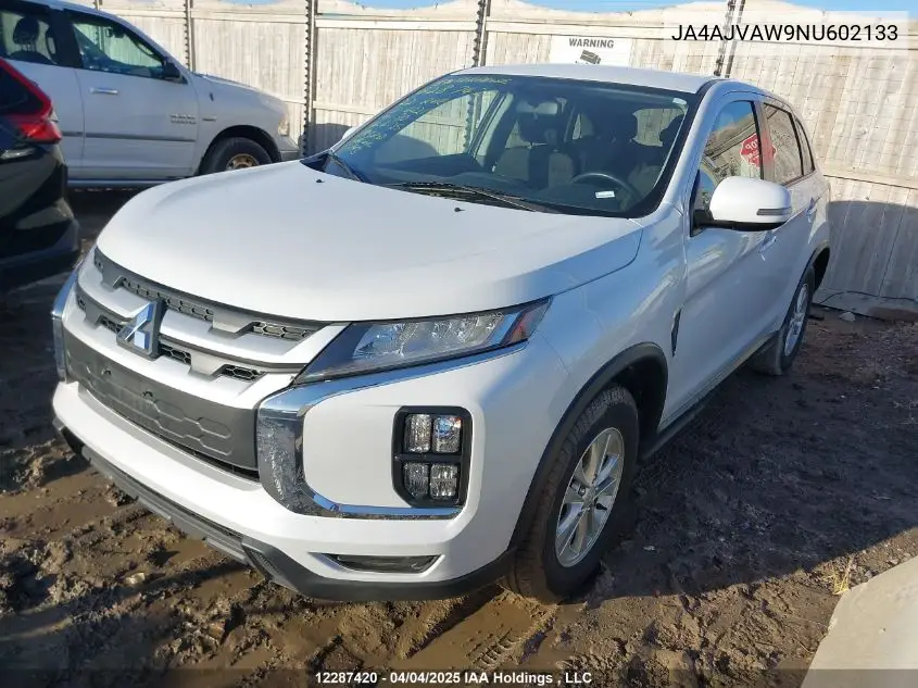 2022 Mitsubishi Rvr Se/Sel/Le/Gt VIN: JA4AJVAW9NU602133 Lot: 12287420