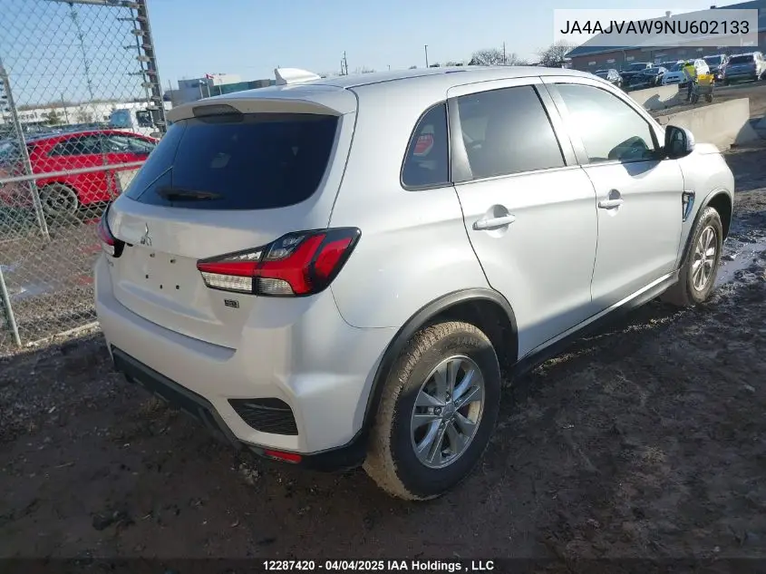 2022 Mitsubishi Rvr Se/Sel/Le/Gt VIN: JA4AJVAW9NU602133 Lot: 12287420
