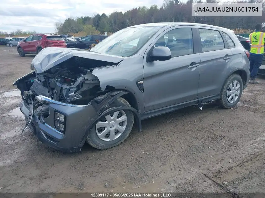2022 Mitsubishi Rvr Es VIN: JA4AJUAU2NU601754 Lot: 12309117