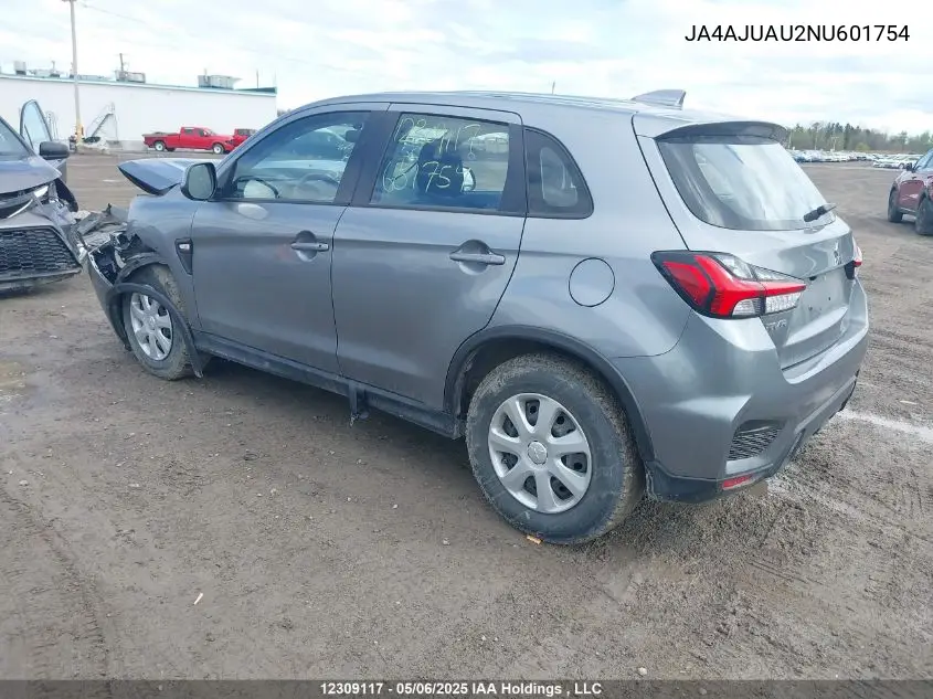 2022 Mitsubishi Rvr Es VIN: JA4AJUAU2NU601754 Lot: 12309117