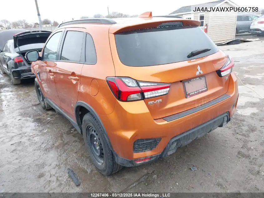 2023 Mitsubishi Rvr Se/Sel/Le/Gt VIN: JA4AJVAWXPU606758 Lot: 12267406