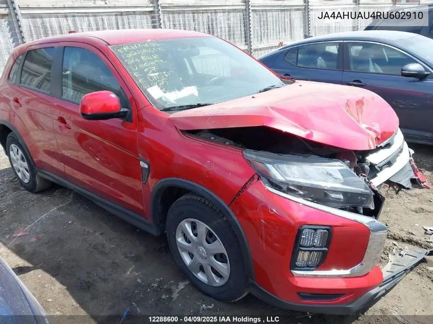 2024 Mitsubishi Rvr Es VIN: JA4AHUAU4RU602910 Lot: 12288600