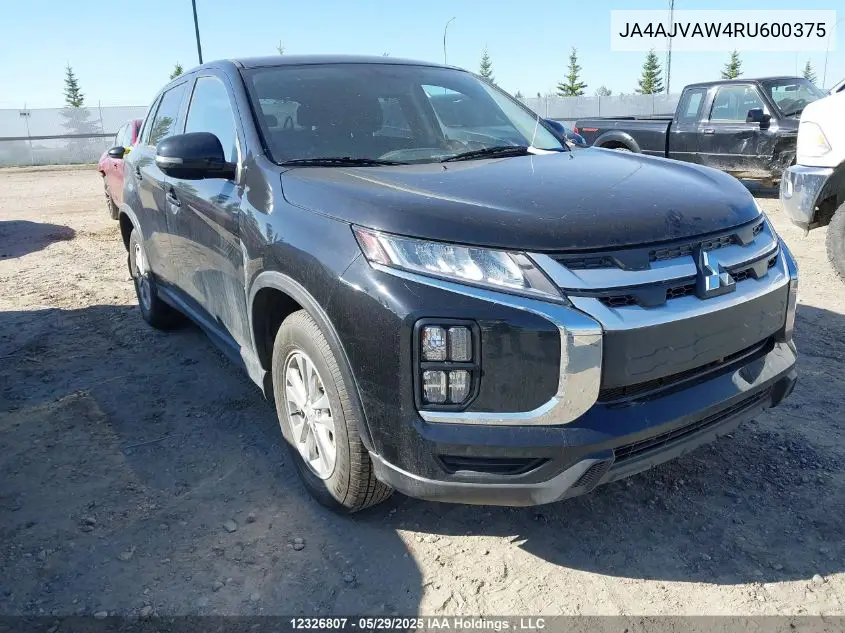 2024 Mitsubishi Rvr Se/Sel/Noir/Gt VIN: JA4AJVAW4RU600375 Lot: 12326807