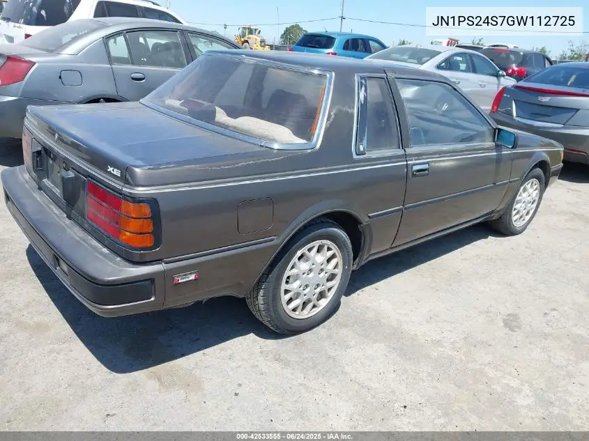 1986 Nissan 200Sx VIN: JN1PS24S7GW112725 Lot: 42533555