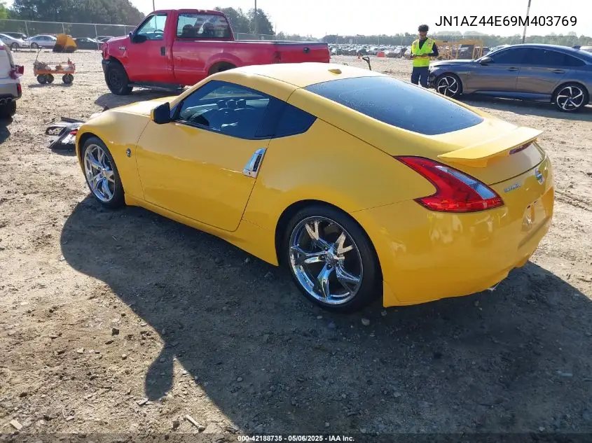 2009 Nissan 370Z Touring VIN: JN1AZ44E69M403769 Lot: 42188735
