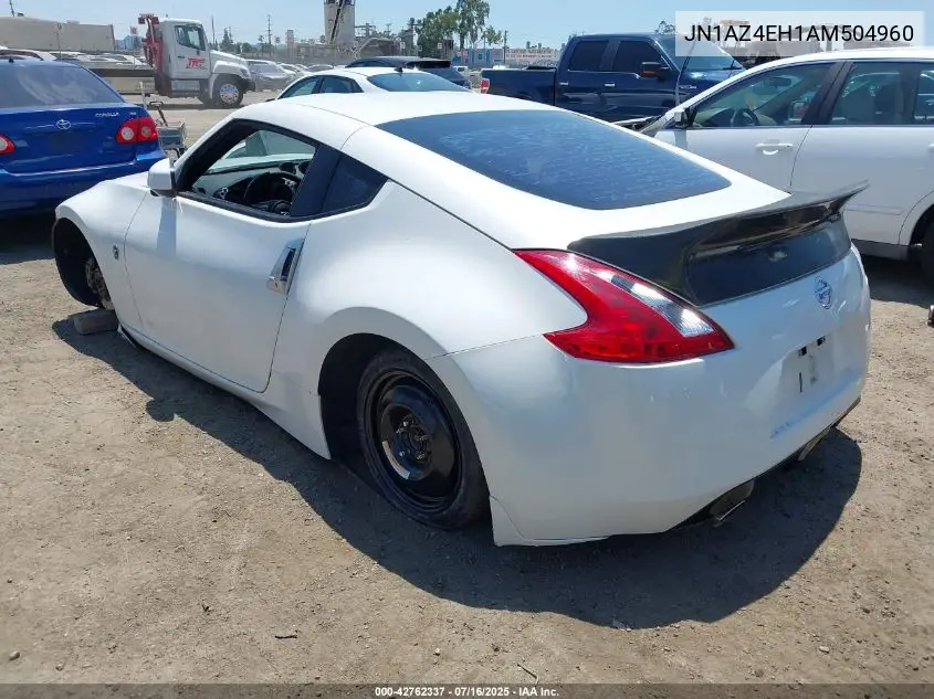 2010 Nissan 370Z VIN: JN1AZ4EH1AM504960 Lot: 42762337