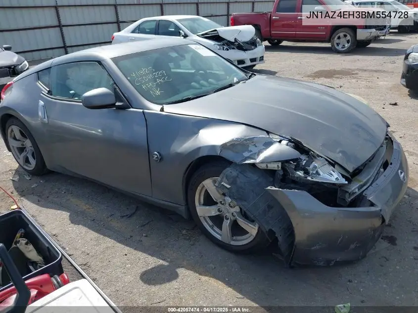 2011 Nissan 370Z VIN: JN1AZ4EH3BM554728 Lot: 42057474