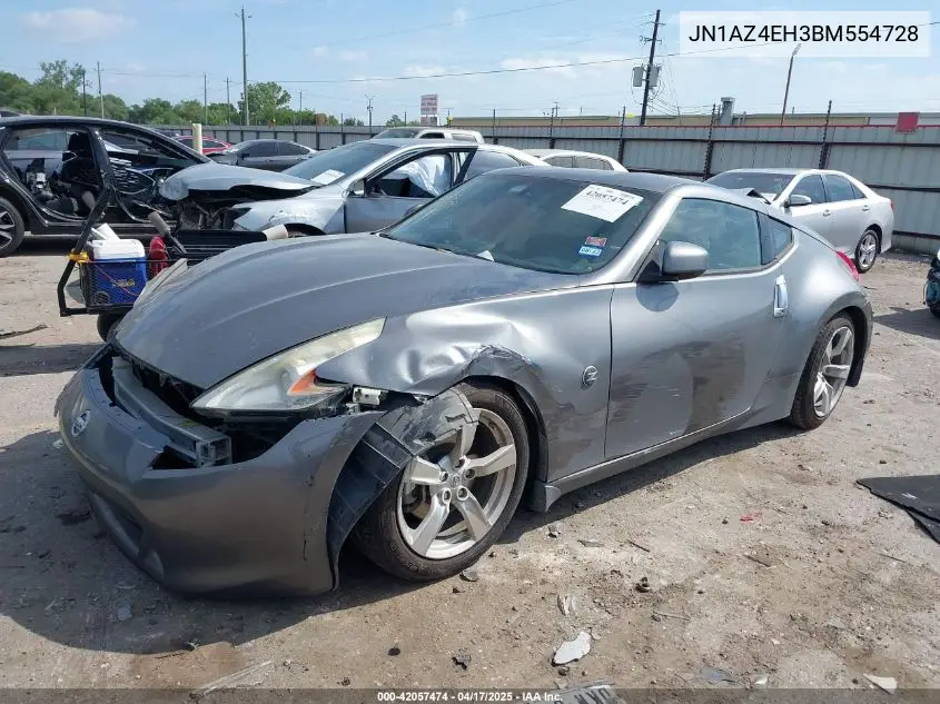 2011 Nissan 370Z VIN: JN1AZ4EH3BM554728 Lot: 42057474
