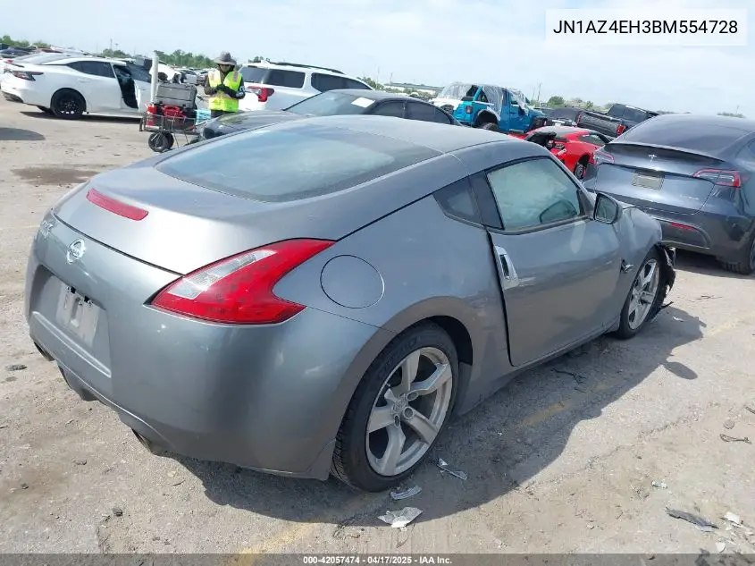 2011 Nissan 370Z VIN: JN1AZ4EH3BM554728 Lot: 42057474
