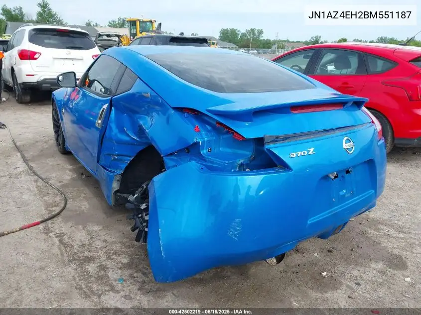 2011 Nissan 370Z VIN: JN1AZ4EH2BM551187 Lot: 42502219