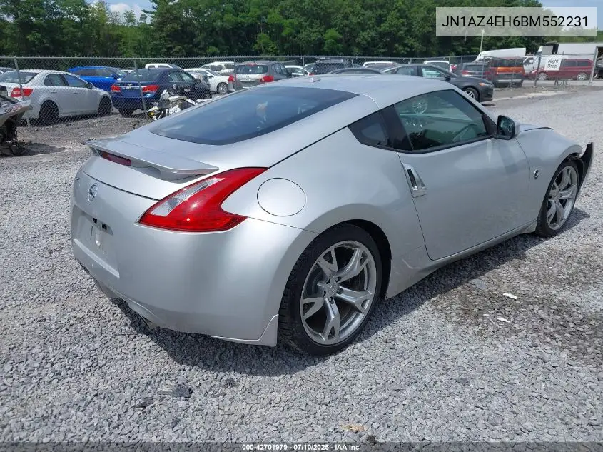 2011 Nissan 370Z Touring VIN: JN1AZ4EH6BM552231 Lot: 42701979