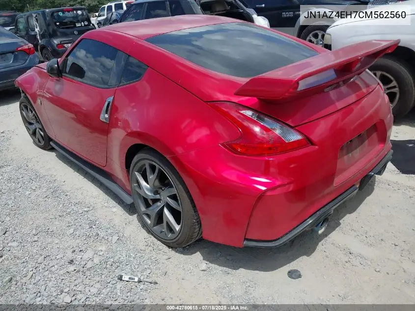 2012 Nissan 370Z VIN: JN1AZ4EH7CM562560 Lot: 42780618