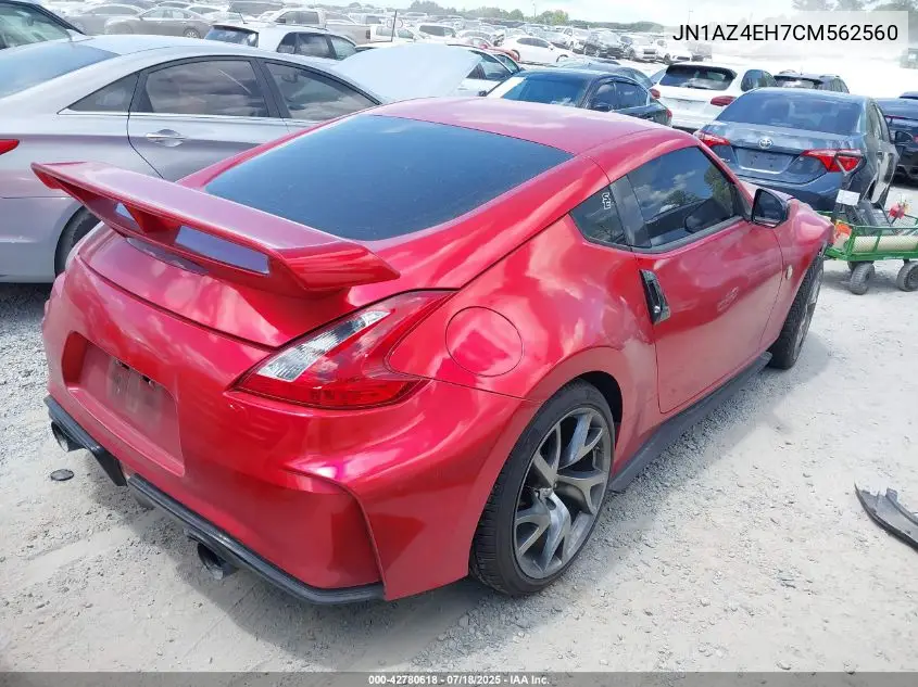 2012 Nissan 370Z VIN: JN1AZ4EH7CM562560 Lot: 42780618