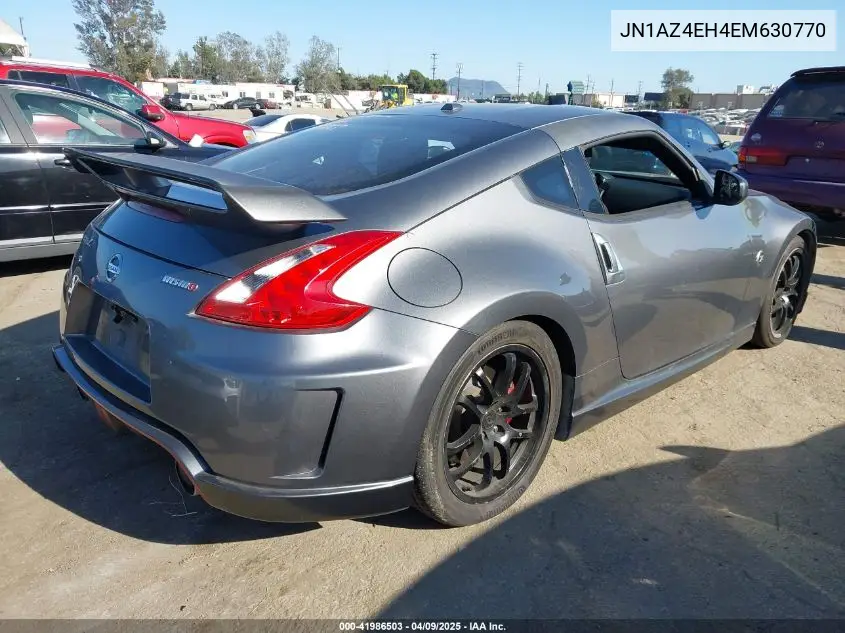 2014 Nissan 370Z Nismo VIN: JN1AZ4EH4EM630770 Lot: 41986503
