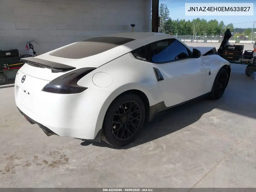 2014 Nissan 370Z VIN: JN1AZ4EH0EM633827 Lot: 42235366
