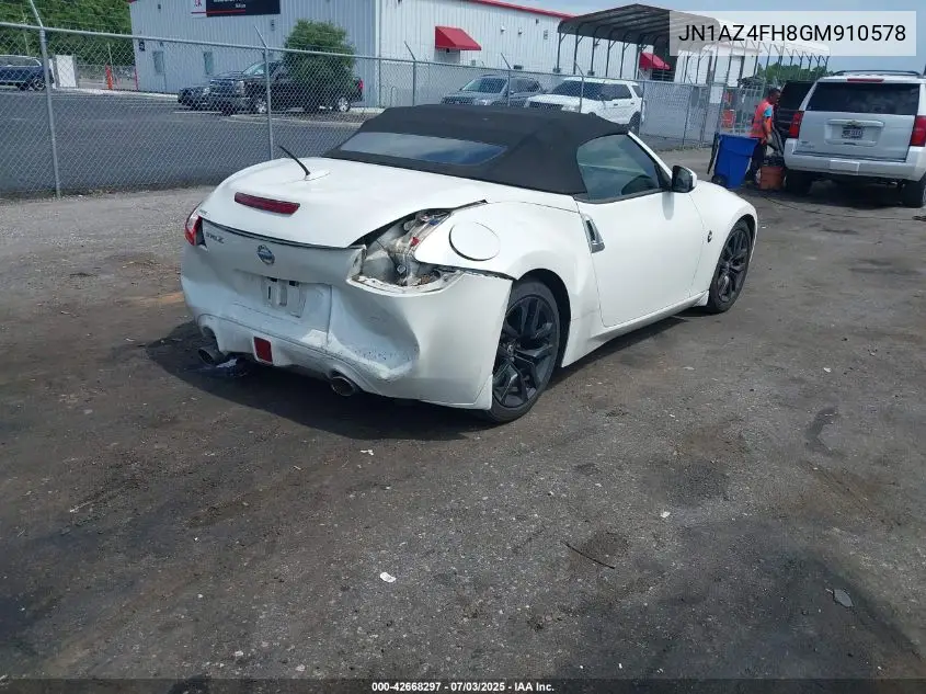 2016 Nissan 370Z Touring VIN: JN1AZ4FH8GM910578 Lot: 42668297