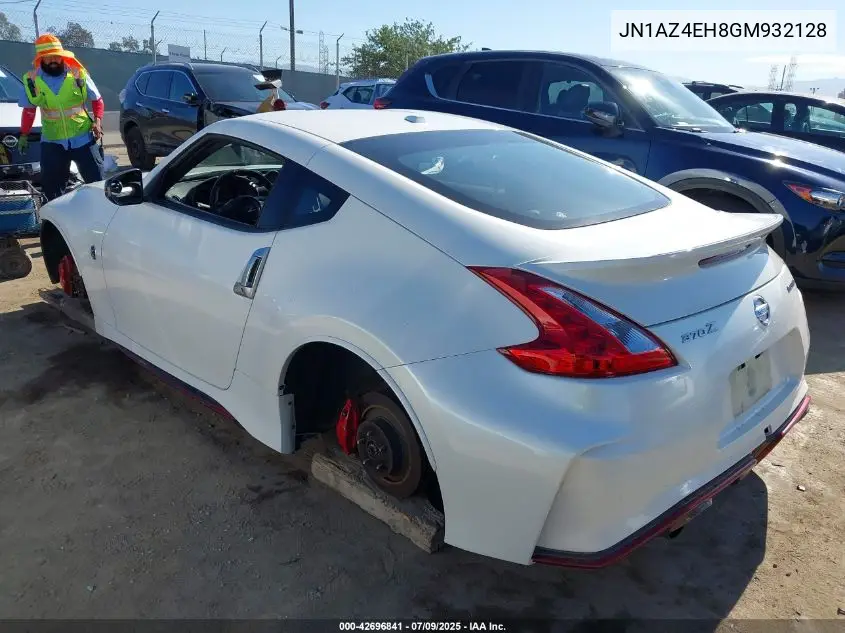 2016 Nissan 370Z Nismo Tech VIN: JN1AZ4EH8GM932128 Lot: 42696841