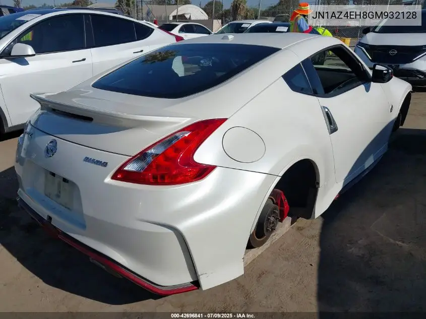 2016 Nissan 370Z Nismo Tech VIN: JN1AZ4EH8GM932128 Lot: 42696841