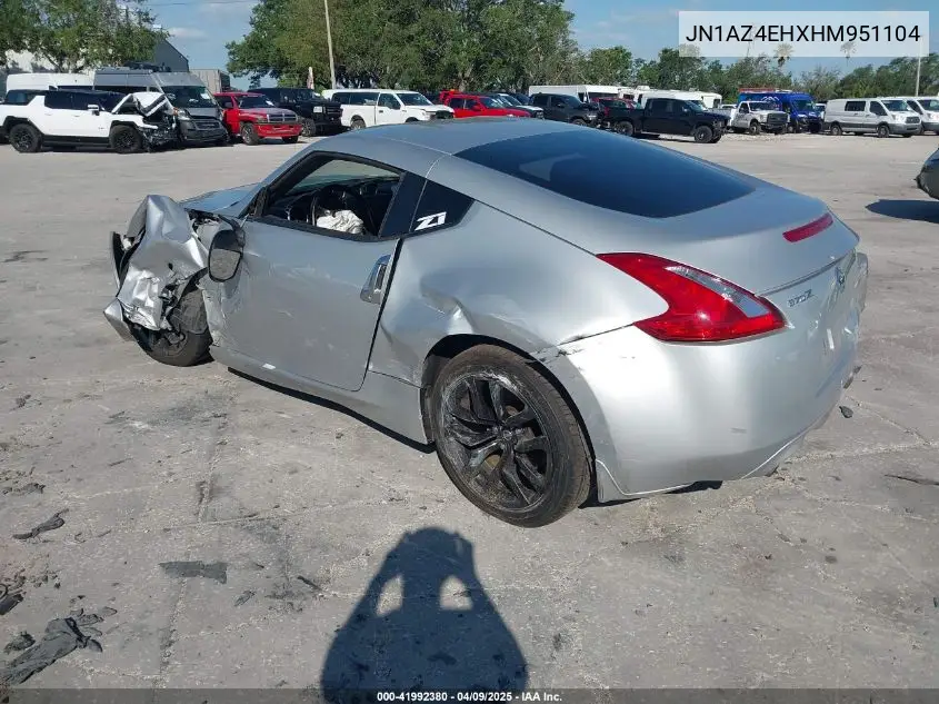 2017 Nissan 370Z VIN: JN1AZ4EHXHM951104 Lot: 41992380