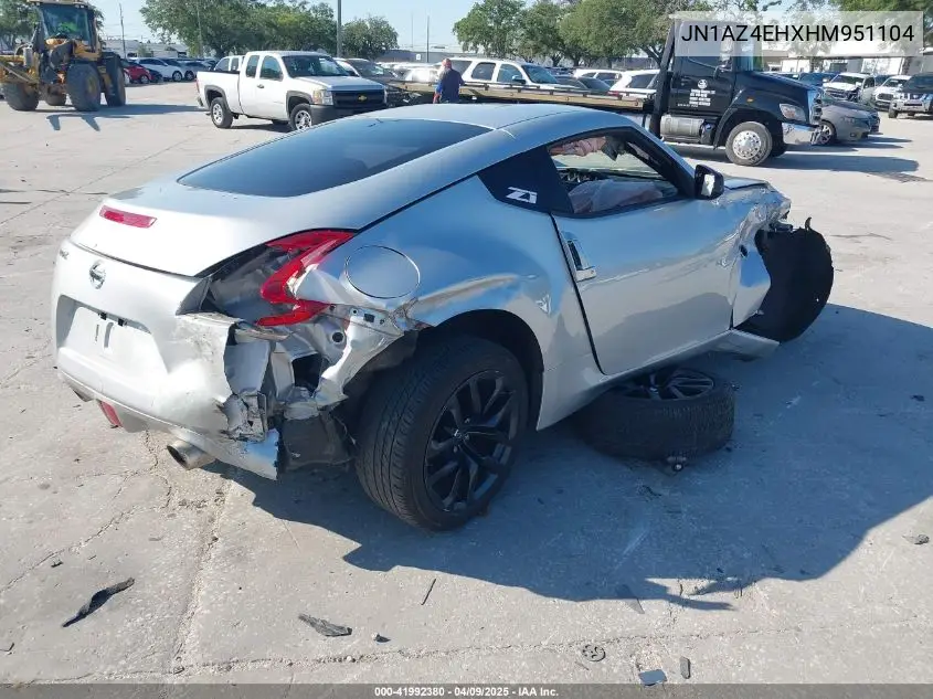 2017 Nissan 370Z VIN: JN1AZ4EHXHM951104 Lot: 41992380