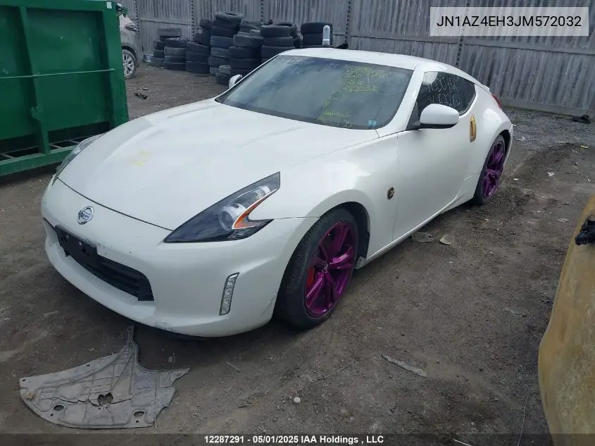 2018 Nissan 370Z Touring/Sport/Nismo VIN: JN1AZ4EH3JM572032 Lot: 12287291