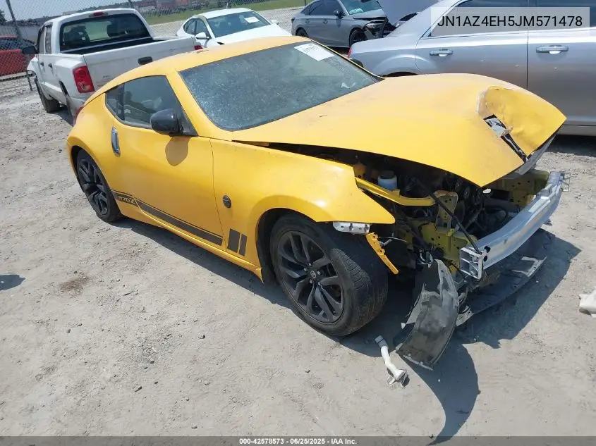 2018 Nissan 370Z VIN: JN1AZ4EH5JM571478 Lot: 42578573