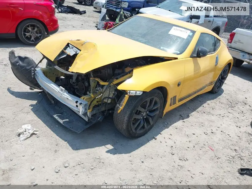 2018 Nissan 370Z VIN: JN1AZ4EH5JM571478 Lot: 42578573