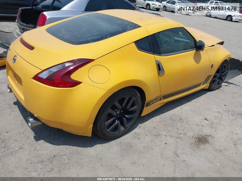 2018 Nissan 370Z VIN: JN1AZ4EH5JM571478 Lot: 42578573