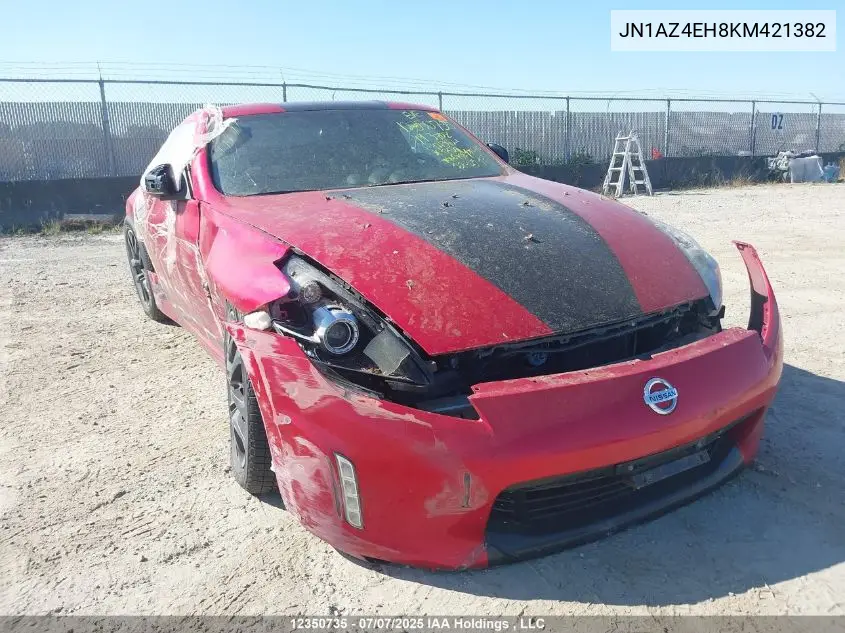 2019 Nissan 370Z Touring/Sport/Nismo VIN: JN1AZ4EH8KM421382 Lot: 12350735