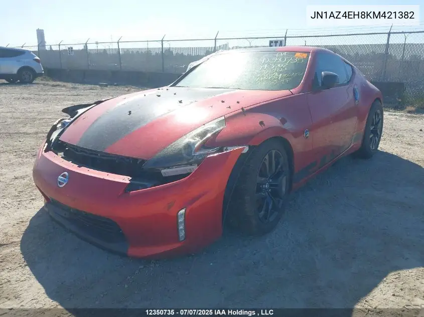 2019 Nissan 370Z Touring/Sport/Nismo VIN: JN1AZ4EH8KM421382 Lot: 12350735